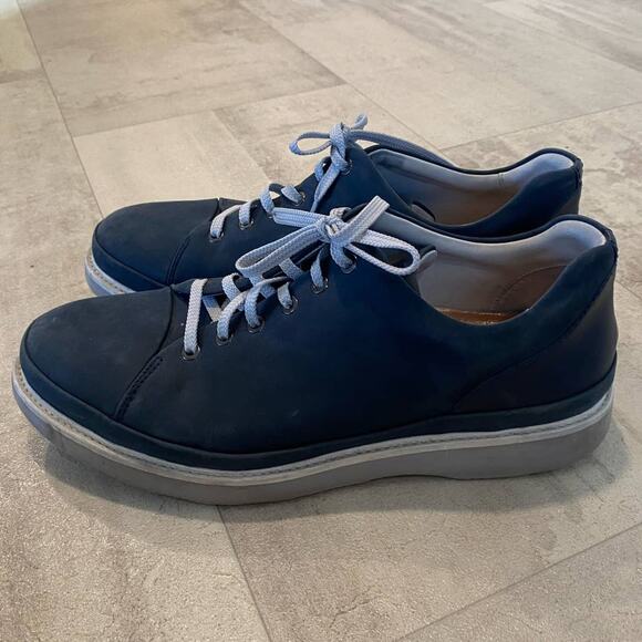 Samuel Hubbard Blue Leather Lace Up Vibram Comfortable Every Day Wear Shoes 12 - Picture 4 of 11